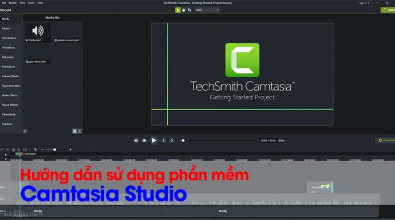 Hướng dẫn cắt ghép video với phần mềm Camtasia Studio (1)
