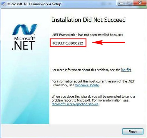 Khắc phục lỗi cài Net Framework 4 trên Win 7
