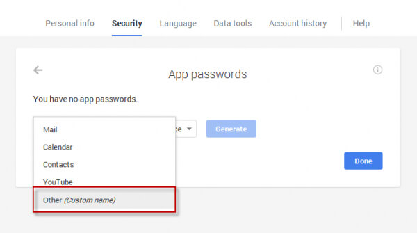 Tạo mật khẩu ứng dụng từ Google (2)