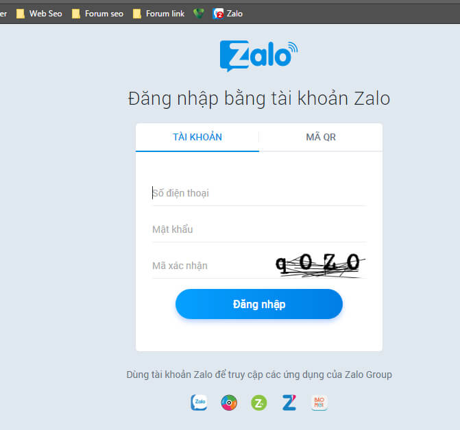 Đăng nhập Zalo trên máy tính bằng số điện thoại