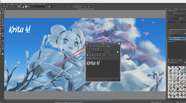 Phần mềm vẽ Krita được tạo bởi nhóm các họa sĩ chuyên nghiệp 