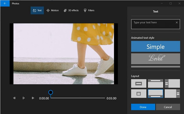 Cách thêm chữ (Text) vào video