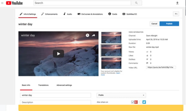 Cách ghép nhạc vào video online trên Youtube