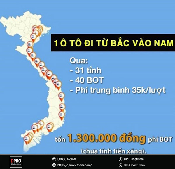 Bảng giá qua trạm thu phí Quốc lộ 1A