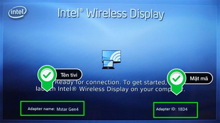 Cách kết nối laptop với tivi qua Wifi Display 