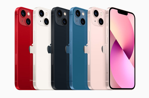 Các tùy chọn màu sắc iPhone 13.