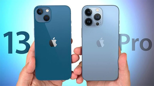 Camera sau trên iPhone 13 bên trái và iPhone 13 Pro bên phải.