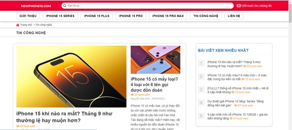 newphone15.com là nơi mang đến những tin tức thú vị iPhone 15 Series
