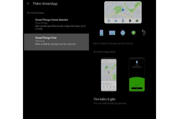 Thêm công cụ “SmartThings Find”