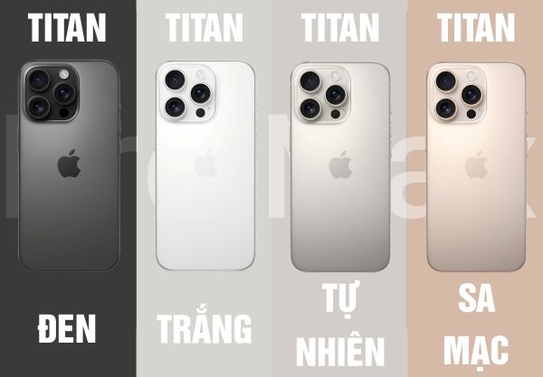 iPhone 16 Pro Max có 4 phiên bản màu sắc