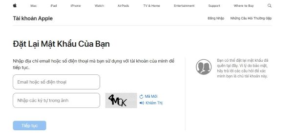 Nhập email hoặc số điện thoại liên kết