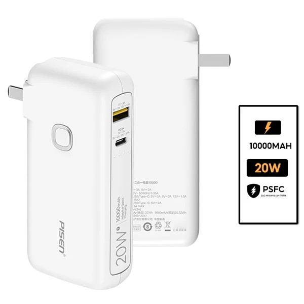 Sạc dự phòng Pisen Quick TS-D308 10000mAh 20W
