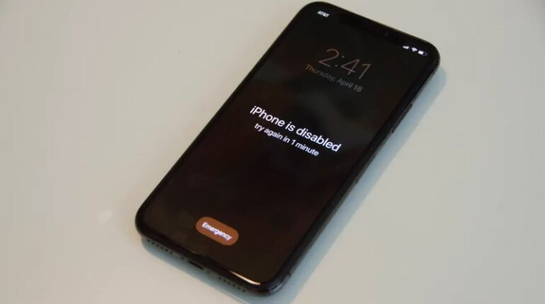 iphone bị vô hiệu hóa