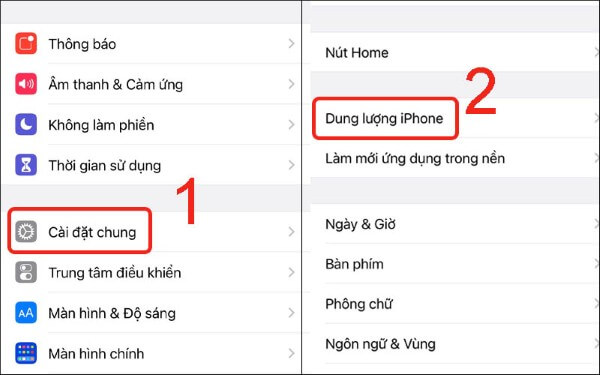 Kiểm tra và giải phóng dung lượng iPhone khi bị quá đầy