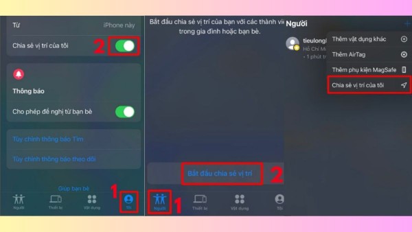 Chọn Chia sẻ vị trí của tôi