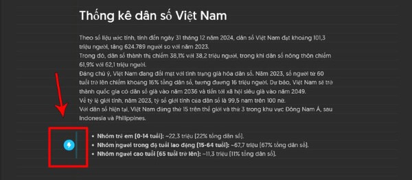 Dán đoạn văn bản vào ô nhập liệu